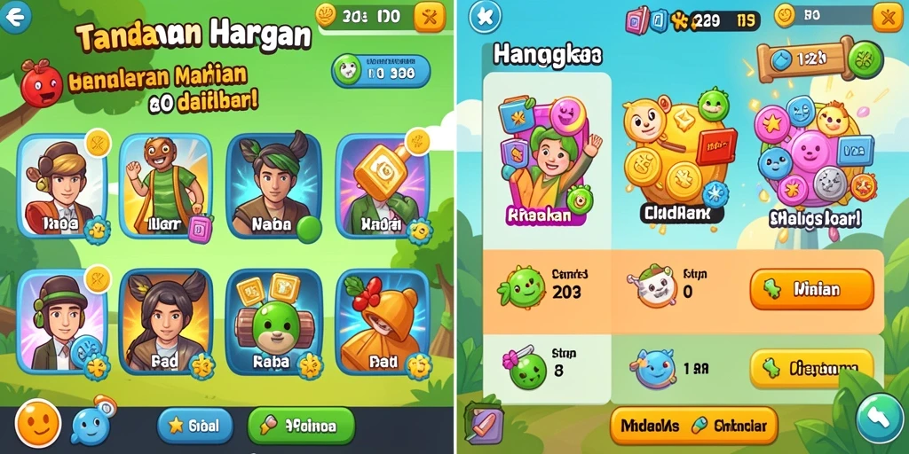 Tampilan menu utama yang menarik dan mudah dinavigasi.