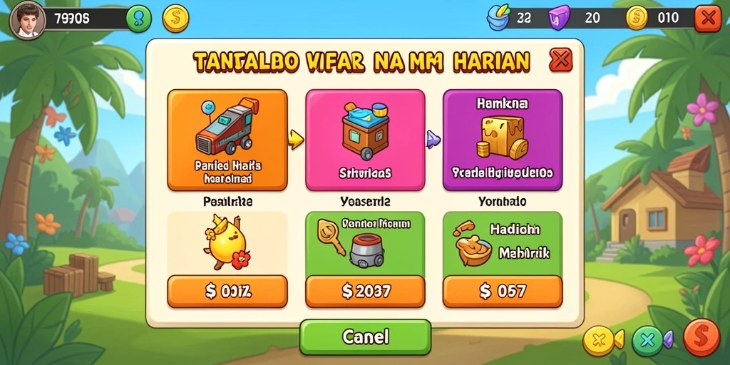 Tampilan permainan slot yang cerah dan menarik.